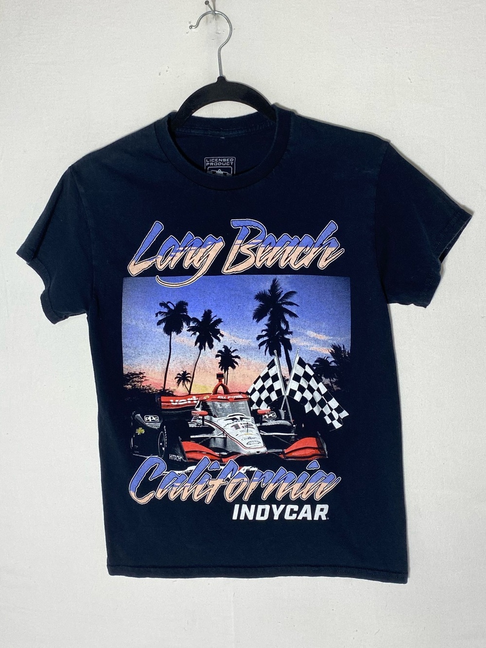 NASCAR  Long Beach California IndyCar Graphic Tee S Crew Neck T Shirt Streetwear